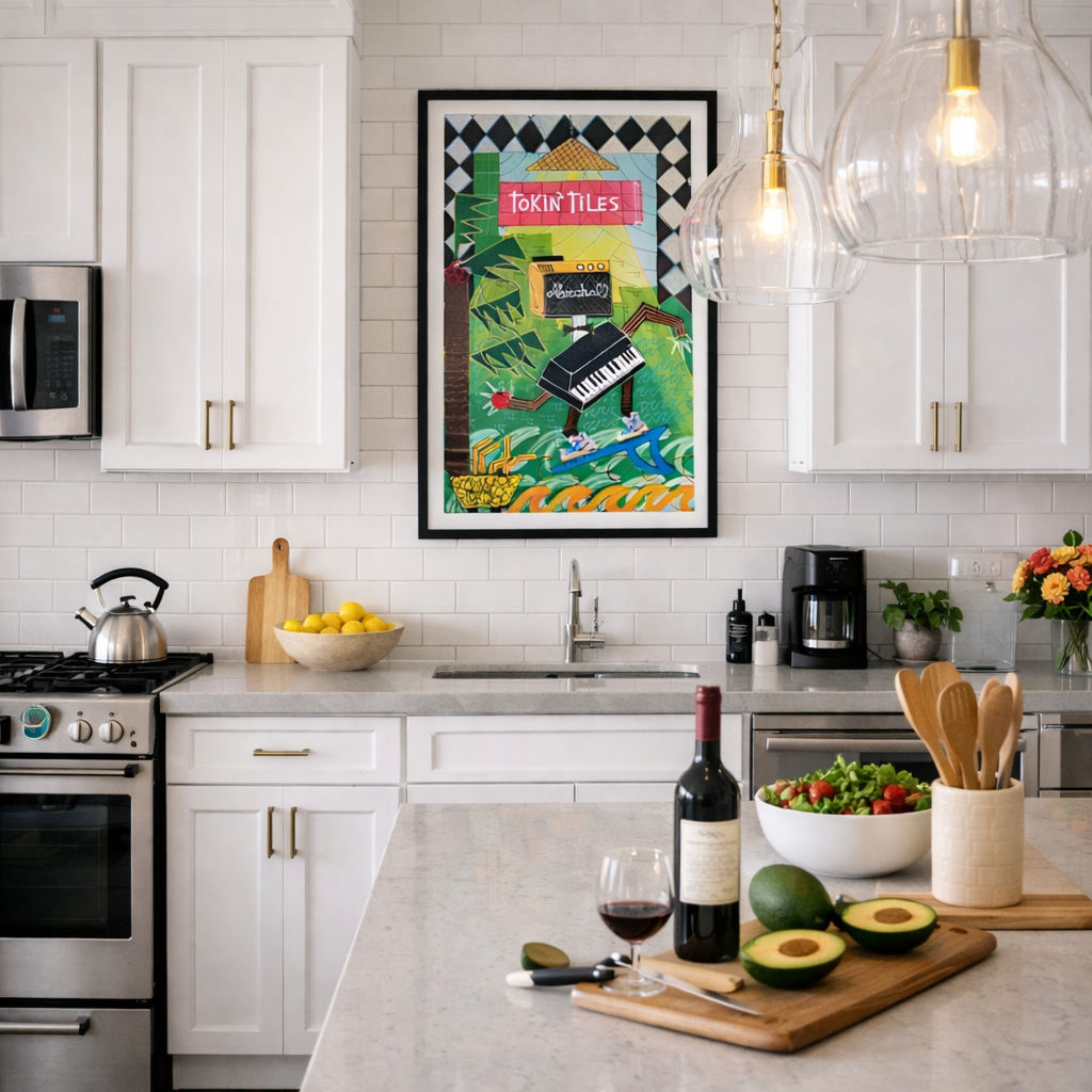 Tokin' Tiles Framed Print